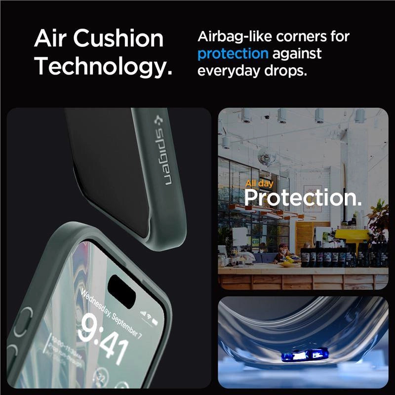 Spigen Ultra Hybrid iPhone 15 Pro Max-kasse - mørkegrøn