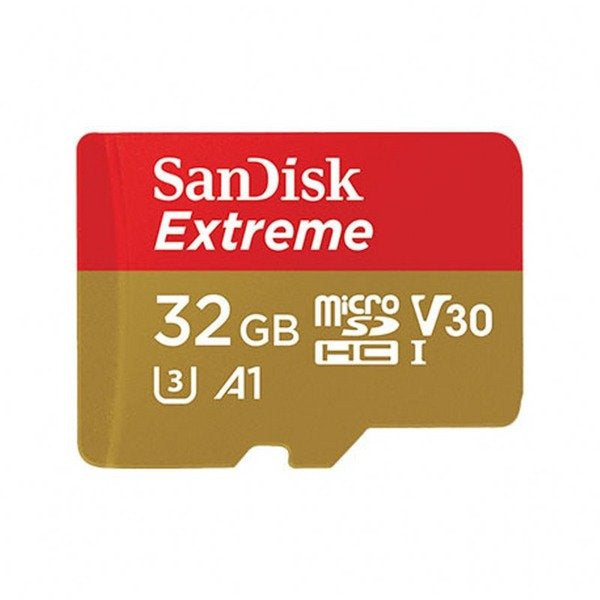 Hukommelseskort SanDisk Extreme microSDHC 32GB 100/60 MB/s V30 A1 U3 4K (SDSQXAF-032G-GN6MA)