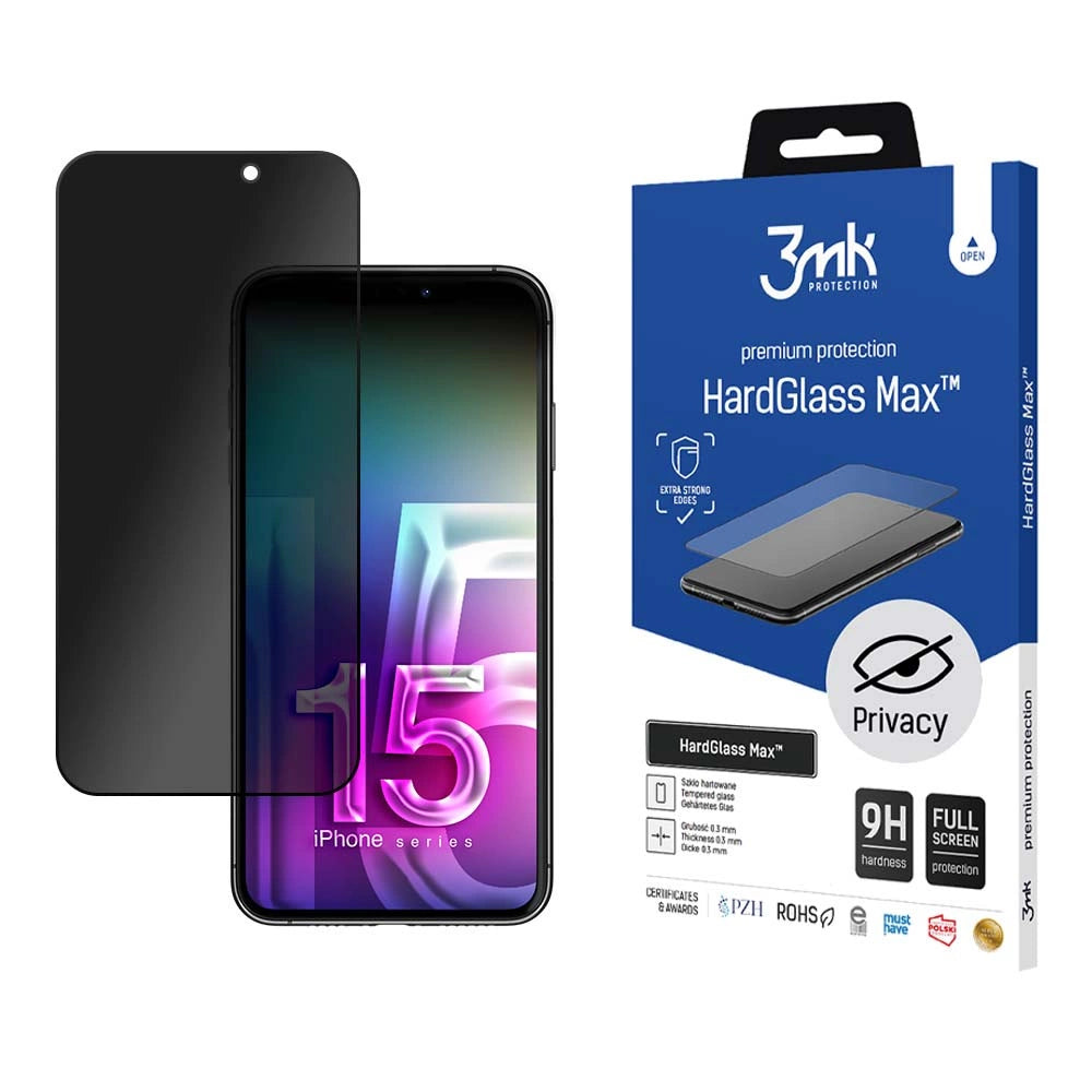 Apple iPhone 15 Pro - 3mk HardGlass Max PrivacyTM