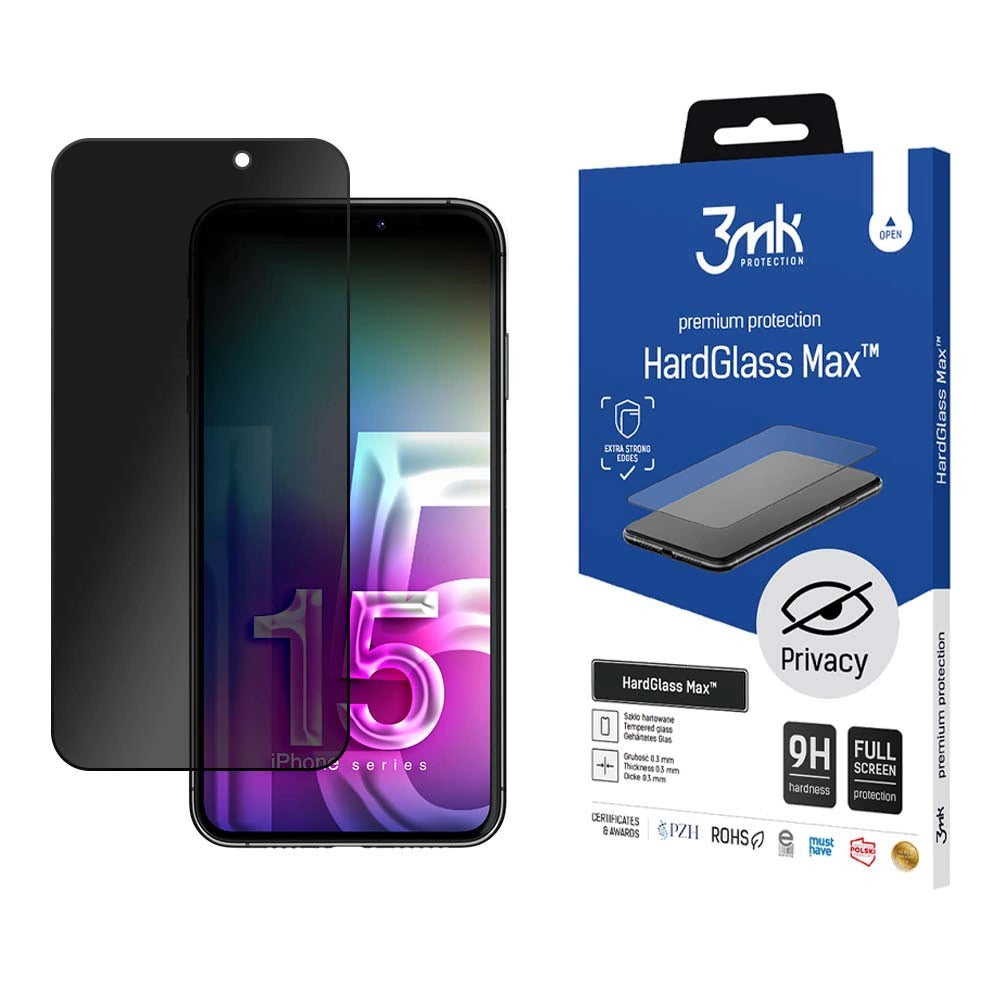 Apple iPhone 15 Pro Max - 3mk HardGlass Max PrivacyTM