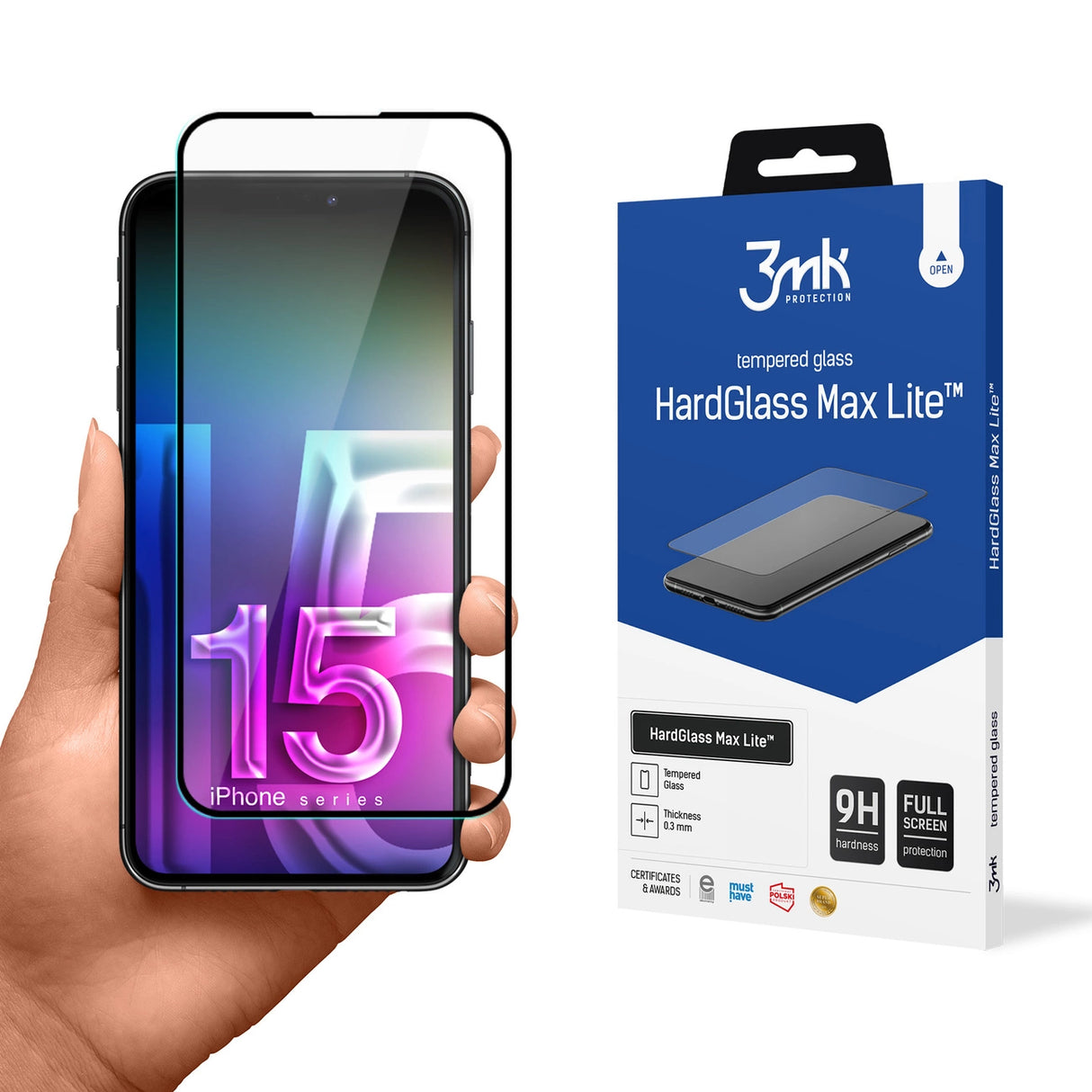Apple iPhone 15 - 3mk HardGlass Max LiteTM