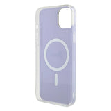 Guess IML Iridescent MagSafe-hylster til iPhone 15 Plus - lilla