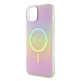 Guess GUHMP15SHITSP iPhone 15 6.1" pink/pink hardcase IML Iridescent MagSafe