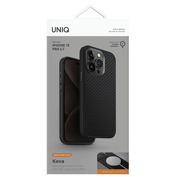 Uniq Keva Magclick opladningsfoder til iPhone 15 Pro Max - sort