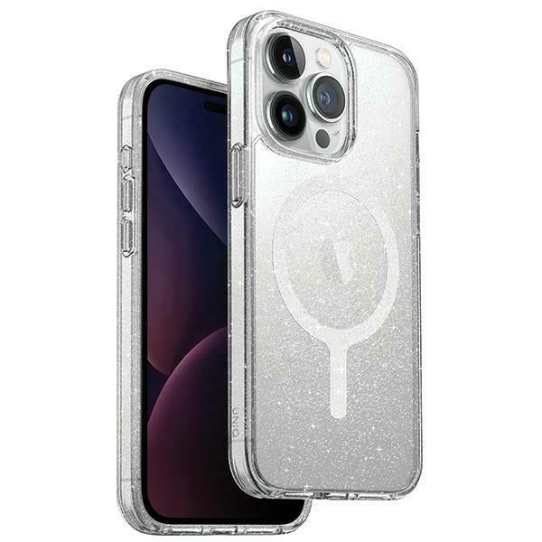 Uniq LifePro Xtreme Magclick opladningsfoder til iPhone 15 Pro Max - gennemsigtigt sølv