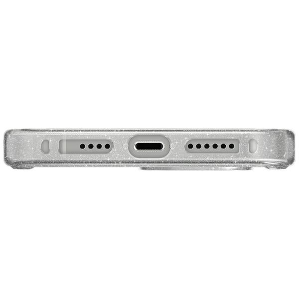 Uniq LifePro Xtreme Magclick opladningsfoder til iPhone 15 Pro Max - gennemsigtigt sølv