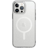 Uniq LifePro Xtreme Magclick opladningsfoder til iPhone 15 Pro Max - gennemsigtigt sølv