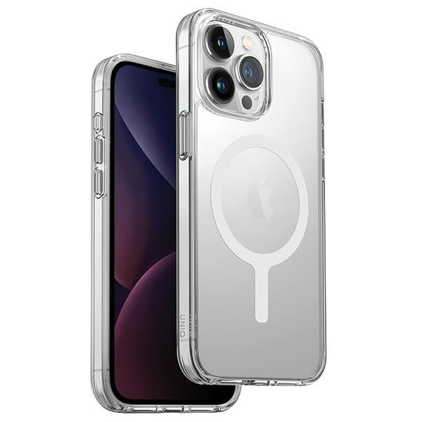Uniq LifePro Xtreme Magclick opladningsfoder til iPhone 15 Pro Max - gennemsigtigt