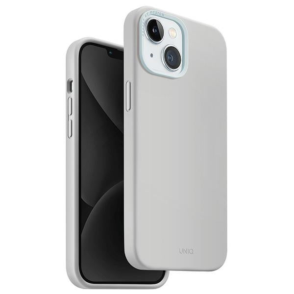 Uniq Lino Hue Magclick opladningsfoder til iPhone 15 - lysgrå