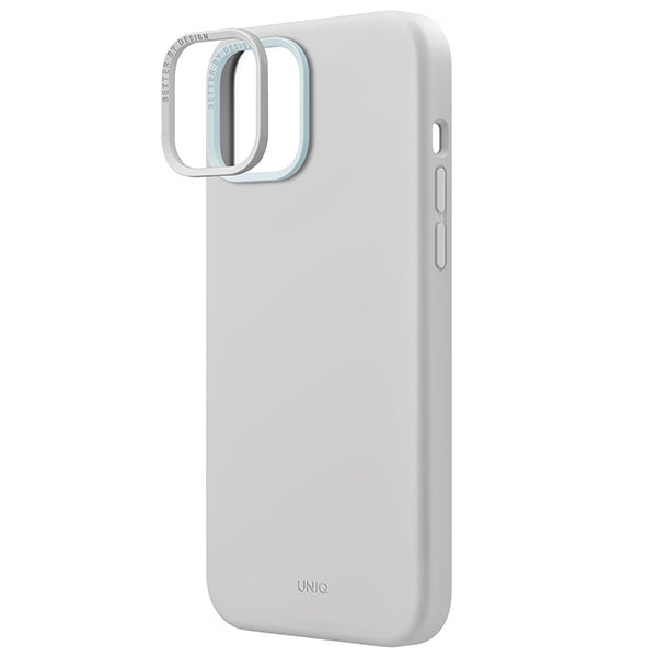 Uniq Lino Hue Magclick opladningsfoder til iPhone 15 - lysgrå