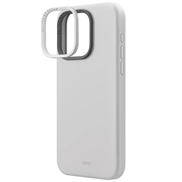 Uniq Lino Hue Magclick opladningsfoder til iPhone 15 Pro Max - lysgrå