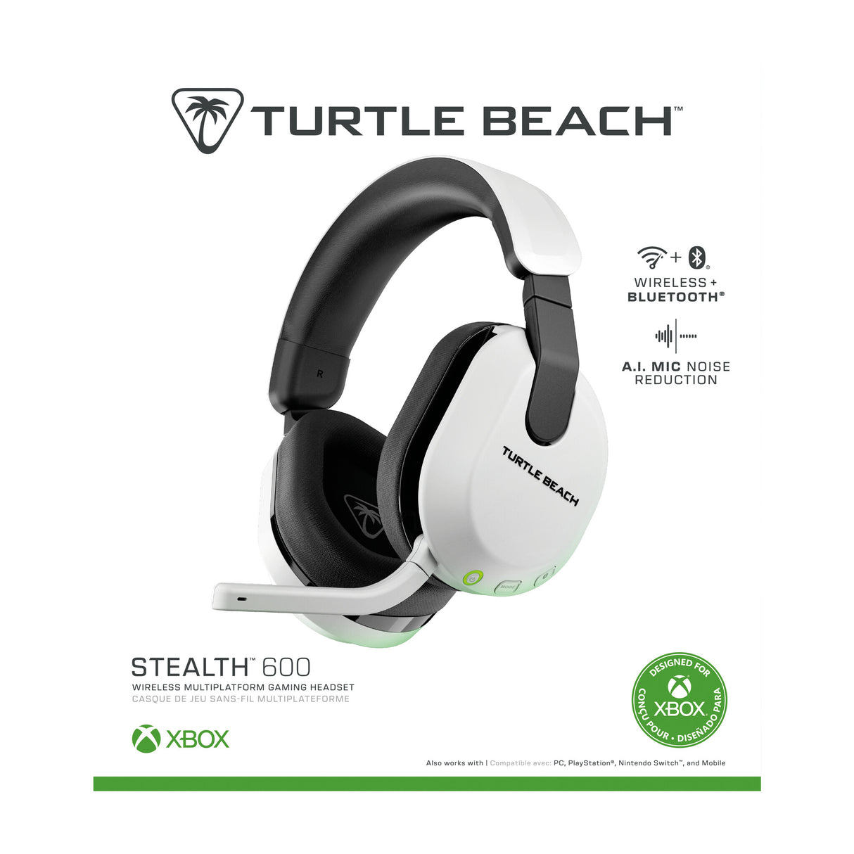 Turtle Beach Stealth 600 Gen 3 Headset Trådløs Spil Bluetooth Hvid