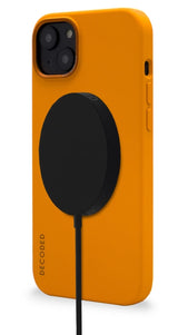 Dekoderet silikonefoder med MagSafe til iPhone 14 Plus - orange