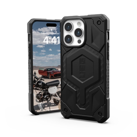 UAG Monarch Pro-kasse med MagSafe til iPhone 15 Pro Max - sort kulstof