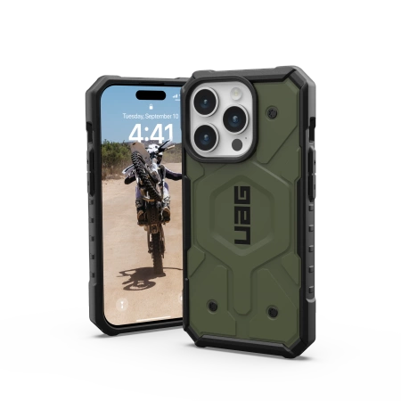 UAG Pathfinder MagSafe-hylster til iPhone 15 Pro - grønt