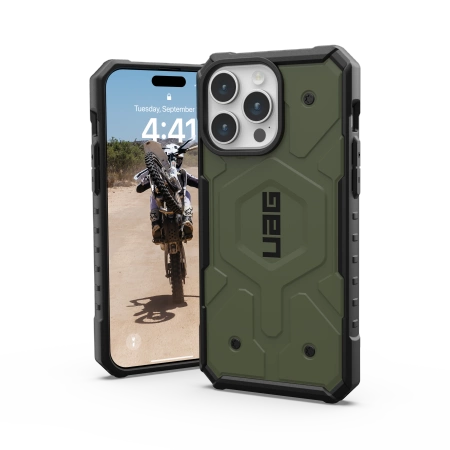 UAG Pathfinder MagSafe-hylster til iPhone 15 Pro Max - grønt