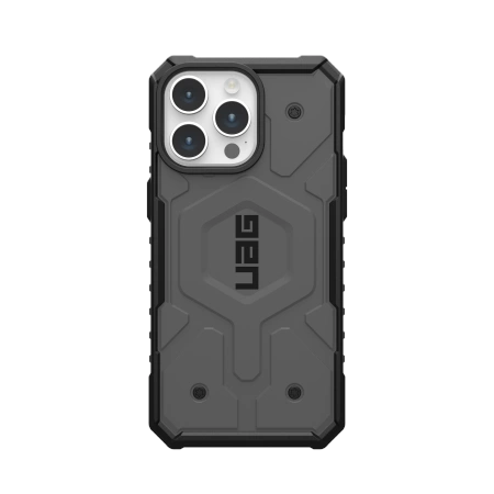 UAG Pathfinder MagSafe-fodral til iPhone 15 Pro Max - sølv