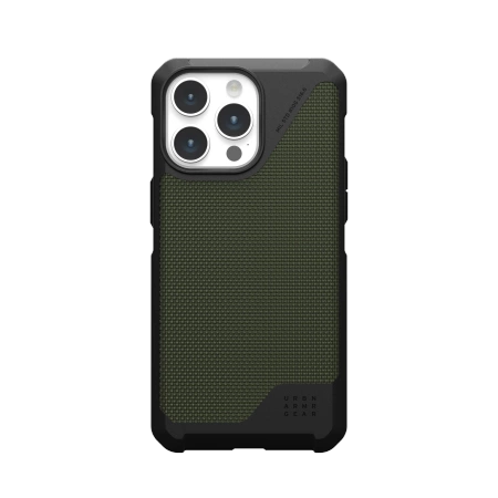 UAG Metropolis LT MagSafe-fodral til iPhone 15 Pro Max - grøn Kevlar