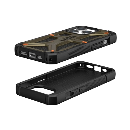UAG Monarch-hylster til iPhone 15 Pro - grøn kevlar