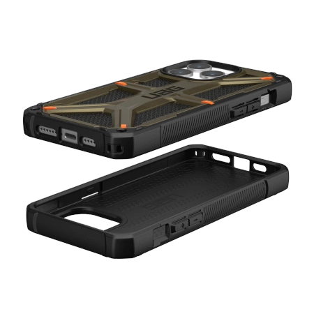 UAG Monarch-hylster til iPhone 15 Pro Max - grøn kevlar