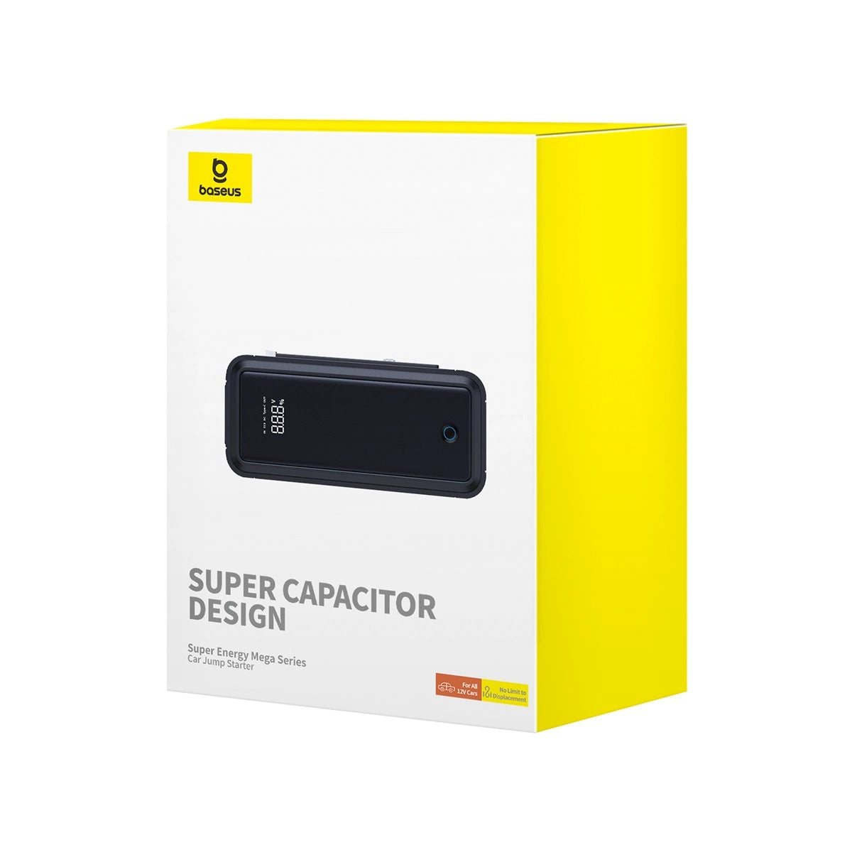 Jump starter med superkondensator Baseus Super Energy Mega Series BS-CH007 3000A 12V USB-C / EC8 / DC - grå