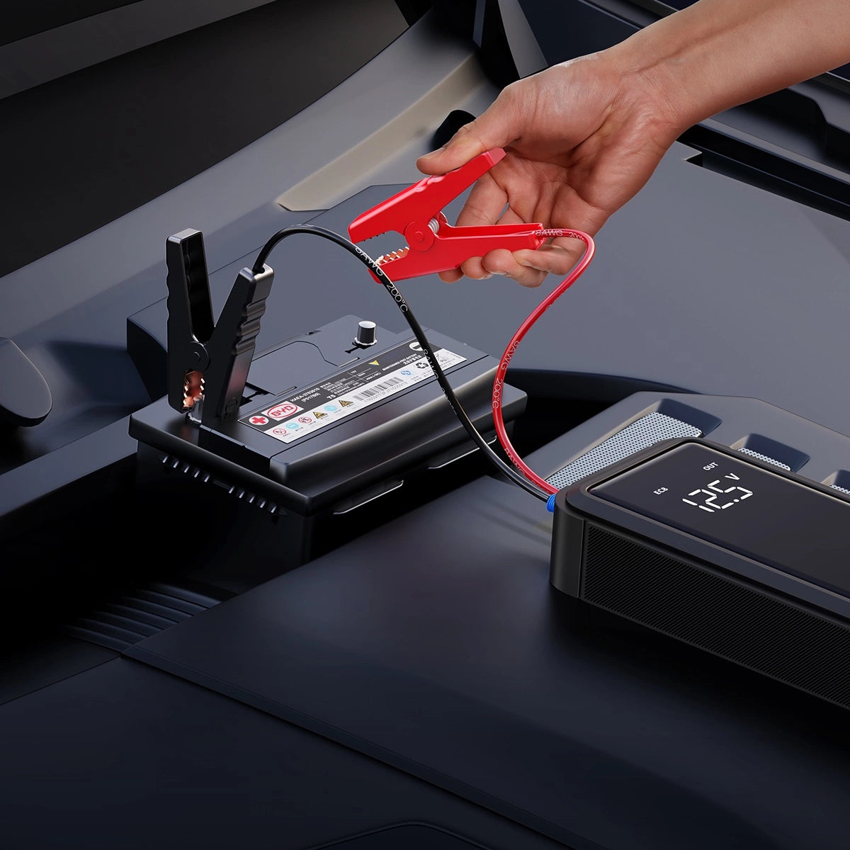 Jump starter med superkondensator Baseus Super Energy Mega Series BS-CH007 3000A 12V USB-C / EC8 / DC - grå