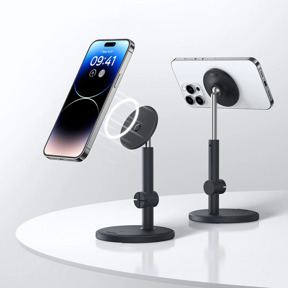 Baseus MagPro magnetisk stående holder til telefonen - sort