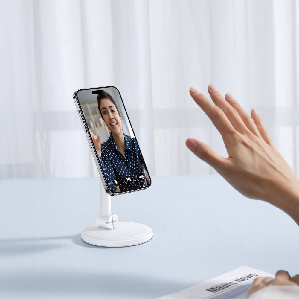 Baseus MagPro magnetisk stående holder til telefonen - hvid