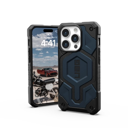 UAG Monarch Pro-kasse med MagSafe til iPhone 15 Pro - mørkblå
