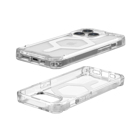 UAG Plyo MagSafe-hylster til iPhone 15 Pro - gennemsigtigt og hvidt
