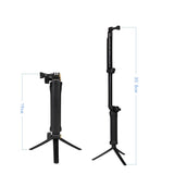 3 i 1 Monopod Tripod med Selfie Stick til GoPro - sort