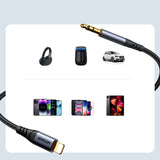 Joyroom Audio Transfer Series SY-A06 mini jack 3,5 mm / Lightning kabel 1,2 m - sort