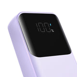 Joyroom JR-PBC06 mini powerbank med indbygget USB-C / Lightning kabler 30W 10000mAh - lilla