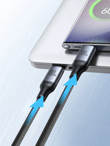 Joyroom Speedy Series S-A21 2in1 USB-C - USB-C / USB-C kabel 100W 1,5m - sort