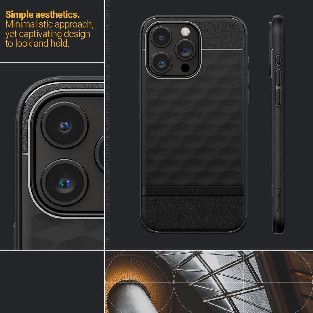 Caseology Parallax Mag Case med MagSafe til iPhone 15 Pro - Matte Black