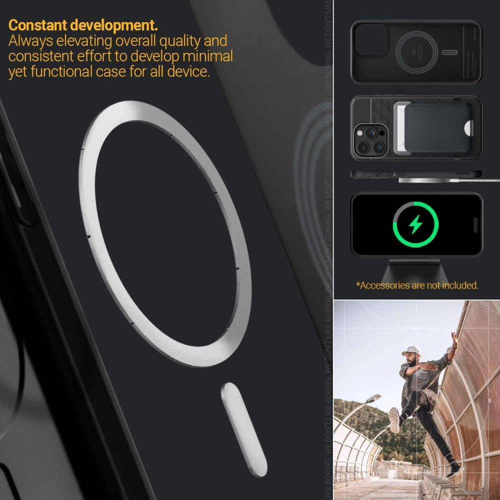 Caseology Parallax Mag Case med MagSafe til iPhone 15 Pro - Matte Black