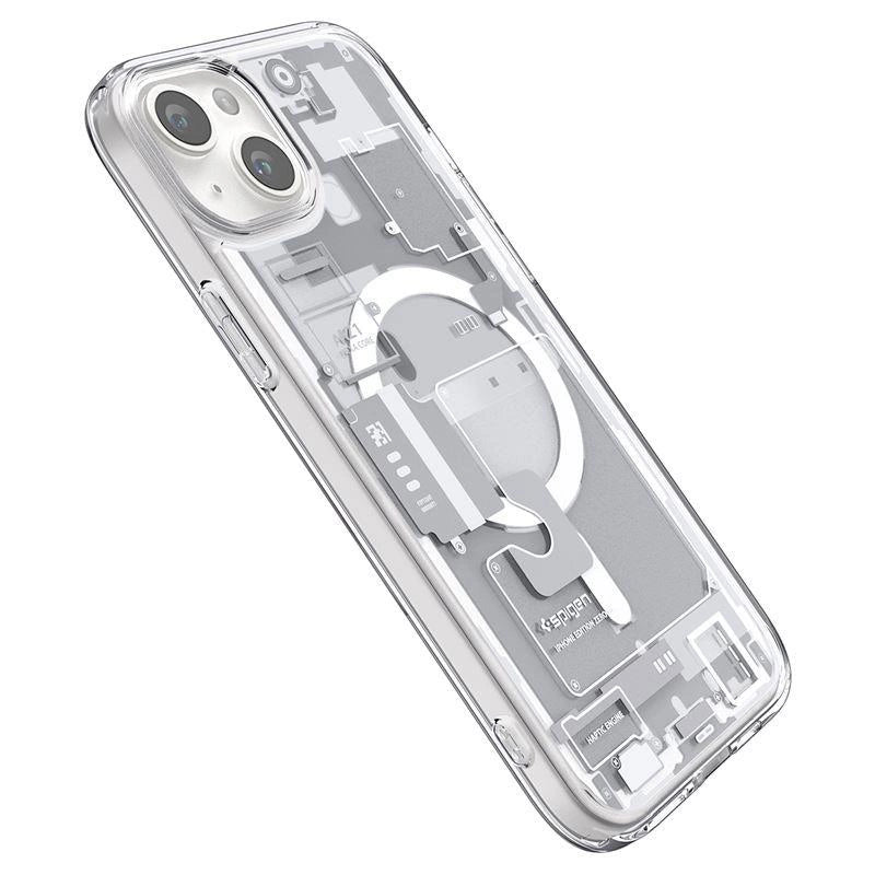 Spigen Ultra Hybrid Mag Case med MagSafe til iPhone 15 - hvid (Zero One mønster)