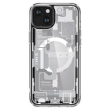 Spigen Ultra Hybrid Mag Case med MagSafe til iPhone 15 - hvid (Zero One mønster)