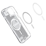 Spigen Ultra Hybrid Mag Case med MagSafe til iPhone 15 - hvid (Zero One mønster)