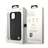 BMW BMHMP15SSLLBK iPhone 15 6.1" sort/sort Magsafe hardcase Signatur Logo Aftryk