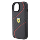 Ferrari FEHCP15SPTWK iPhone 15 6.1" sort/sort hardcase Twist Metal Logo