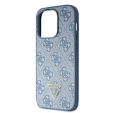 Guess GUHCP14LP4TDSCPB iPhone 14 Pro 6.1" blå/blå hardcase Crossbody 4G Metal Logo