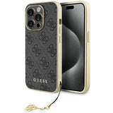 Guess GUHCP15LGF4GGR iPhone 15 Pro 6.1" grå/grå hardcase 4G Charms Collection