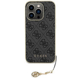 Guess GUHCP15LGF4GGR iPhone 15 Pro 6.1" grå/grå hardcase 4G Charms Collection