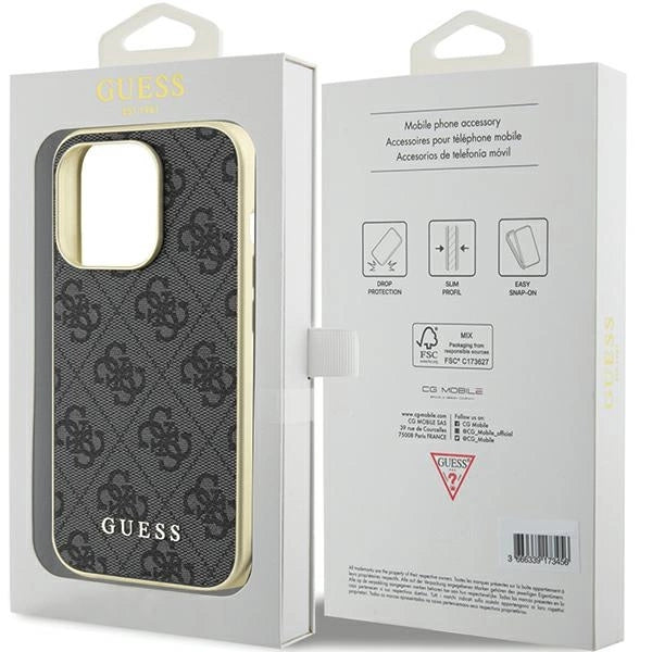 Guess GUHCP15LGF4GGR iPhone 15 Pro 6.1" grå/grå hardcase 4G Charms Collection