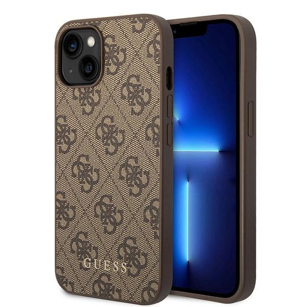 Guess GUHCP15MG4GFBR iPhone 15 Plus 6.7" brun/brun hard case 4G Metal Gold Logo