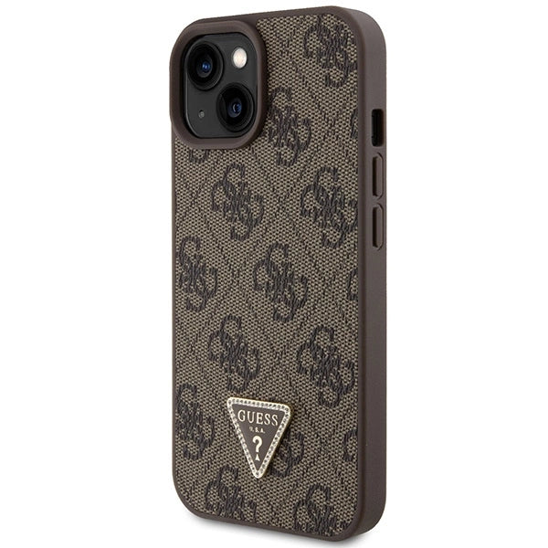 Guess GUHCP15MP4TDSCPW iPhone 15 Plus 6.7" brun/brun hardcase Crossbody 4G Metal Logo