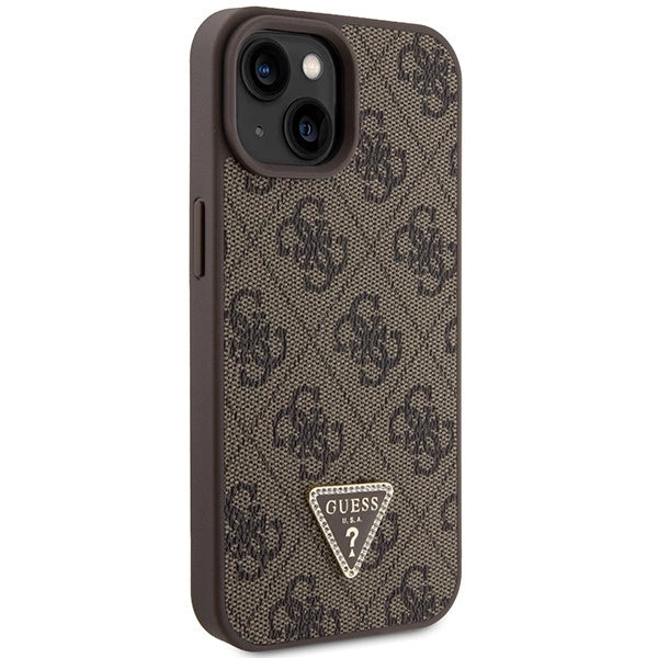 Guess GUHCP15MP4TDSCPW iPhone 15 Plus 6.7" brun/brun hardcase Crossbody 4G Metal Logo