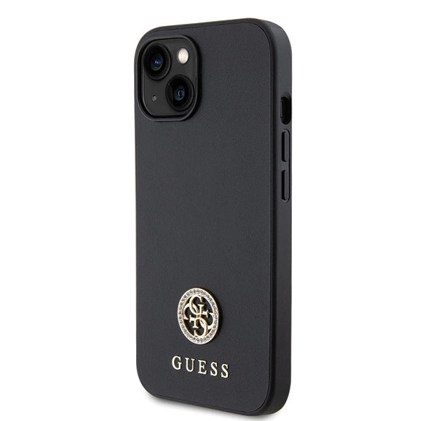 Guess GUHCP15MPS4DGPK iPhone 15 Plus 6.7" sort/sort hardcase Strass Metal Logo