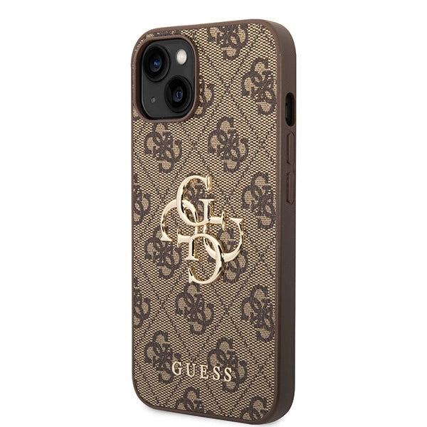 Guess GUHCP15S4GMGBR iPhone 15 6.1" brun/brun hardcase 4G Big Metal Logo